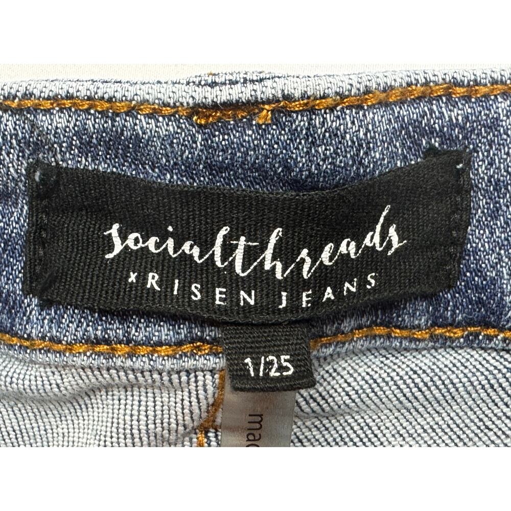 Social Threads x Risen Women's Straight Stretch Jeans - Size 1/25 (25x26)* - Picture 4 of 6